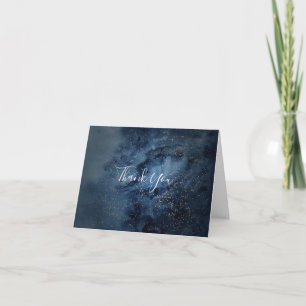 Celestial Night Sky   Gold Thank You Card