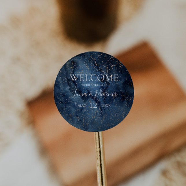 Celestial Night Sky | Gold Wedding Welcome Sticker (Creator Uploaded)