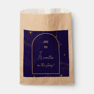 Celestial Night Sky Navy Blue and Gold Wedding Favour Bags