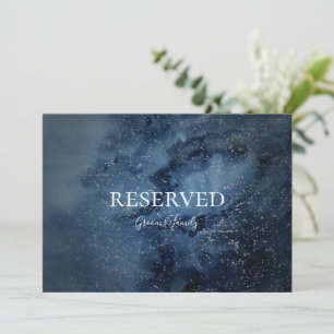 Celestial Night Sky Silver Reserved Sign