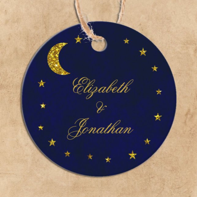 Celestial Night Sky Wedding Favour Tags (Creator Uploaded)