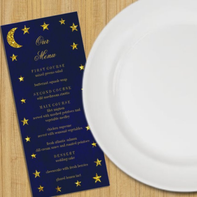 Celestial Night Sky Wedding Menu (Creator Uploaded)