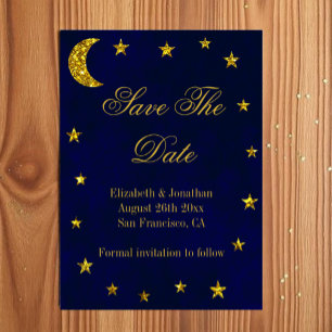Celestial Night Sky Wedding Save The Date