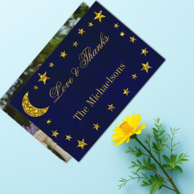 Celestial Night Sky Wedding Thank You Card (Creator Uploaded)