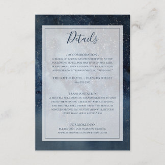 Celestial Night Sky With Frame Details Enclosure Card