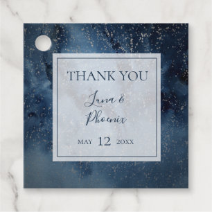 Celestial Night Sky With Frame Thank You Favour Tags