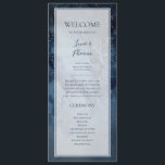 Celestial Night Sky With Frame Wedding Program Programme<br><div class="desc">This celestial night sky with frame wedding program is perfect for your enchanted under-the-stars wedding. The dark navy blue watercolor sky, dotted with silver stars, will set the tone for your evening boho outdoor wedding. Personalise it as you wish or keep it as is. Be sure to look through the...</div>