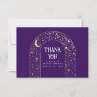 Celestial Night Stars Elegant Thank You