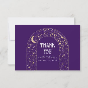 Celestial Night Stars Elegant Thank You Card