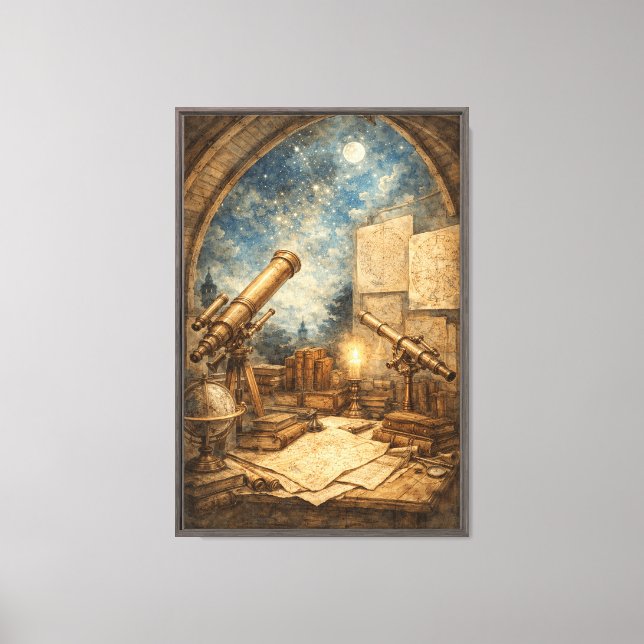 Celestial Observatory Study Canvas Print (Front)