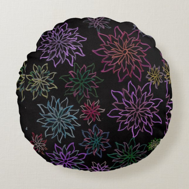 Celestial on round fluffy pillow. cushion (Front)