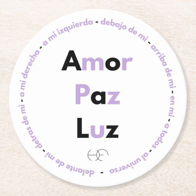 Celestial Oration Basque Porta Round Paper Coaster (Front)