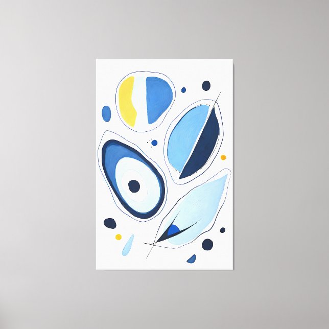 Celestial Orb Odyssey Abstract Canvas Print (Front)