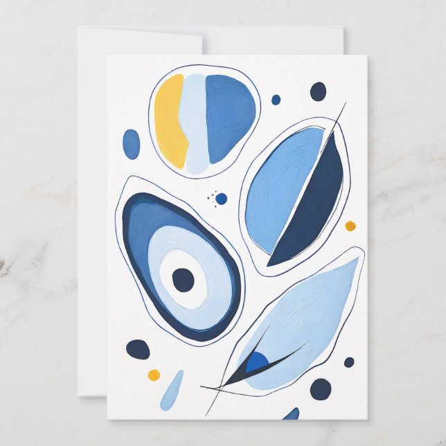 Celestial Orb Odyssey Abstract Thank You Card (Front)