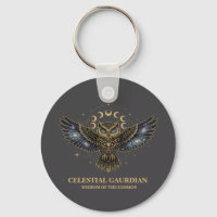 Celestial Owl Cosmic Guardian