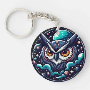 Celestial Owl Key Ring