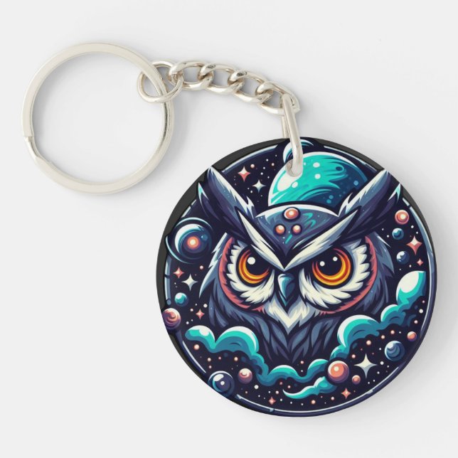Celestial Owl Key Ring (Front)