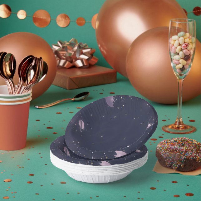 Celestial Paper Plate – Stars & Moon Party Design (Multi)