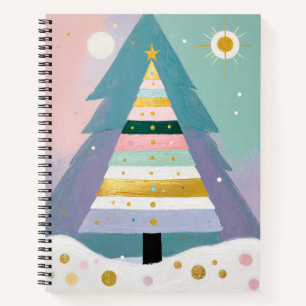 Celestial Pastel Christmas Tree Notebook