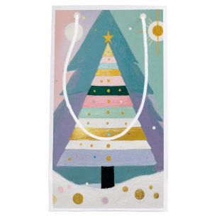 Celestial Pastel Christmas Tree Small Gift Bag