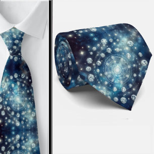 Celestial Pattern Diamond Tie