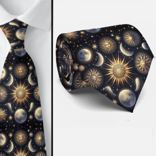 Celestial Pattern Diamond Tie