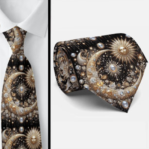 Celestial Pattern Diamond Tie