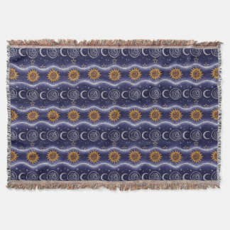 Celestial pattern throw blanket