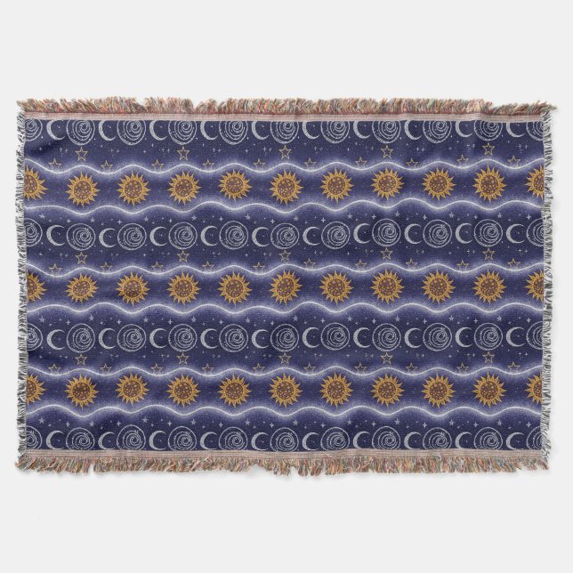 Celestial pattern throw blanket (Front)