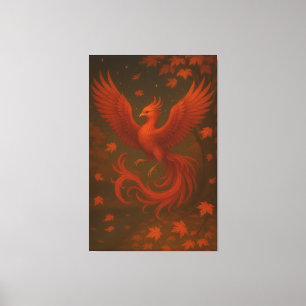 Celestial Phoenix in Autumn – Fine Art Premium Can Canvas Print