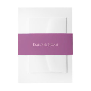 Celestial Pink Purple Sun Moon Stars Wedding Invitation Belly Band