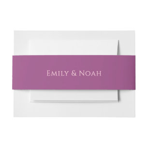 Celestial Pink Purple Sun Moon Stars Wedding Invitation Belly Band