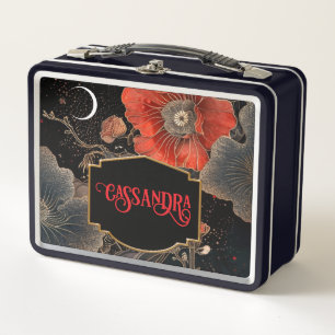 Celestial Poppies Personalized Metal Lunch Box