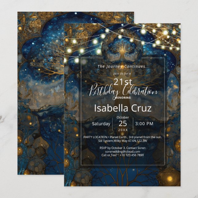 Celestial Portal | Tree of Life Invitation (Front/Back)