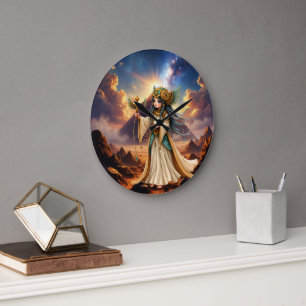 Celestial Priestess of the Golden Pyramid. Large Clock