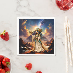 Celestial Priestess of the Golden Pyramid Napkin
