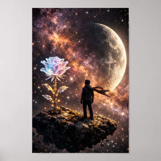 Celestial Prince With Crystal Rose Asteroid Illust Poster (Front)