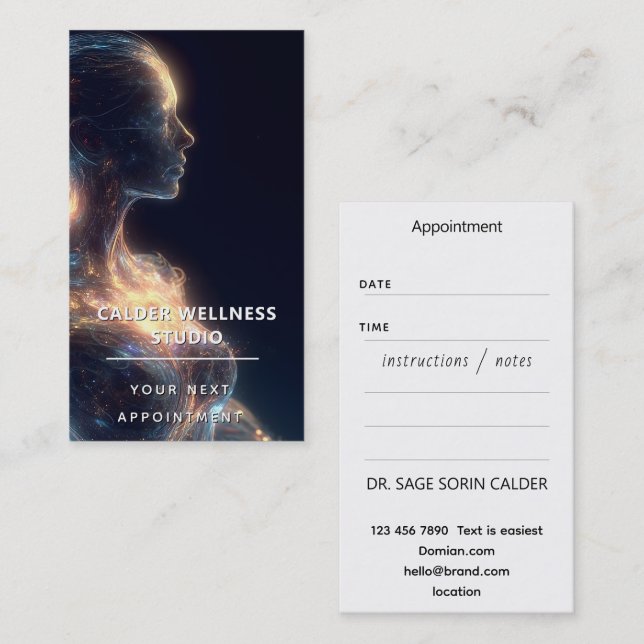 Celestial Pulse Energy Healing Business Card (Front/Back)