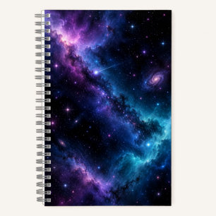 Celestial Purple Blue Notebook Cosmic Journal