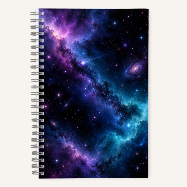 Celestial Purple Blue Notebook Cosmic Journal (Front)