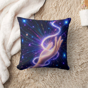 Celestial Purple Energy Throw Pillow