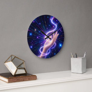 Celestial Purple Energy Wall Clock