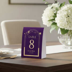 Celestial Purple Gold Elegant Modern Wedding