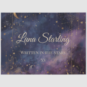 Celestial Quinceañera, custom Tissue Paper