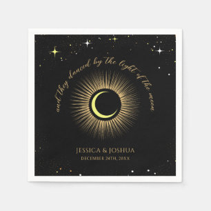 Celestial Quote Star Dust Mystical Wedding Napkin