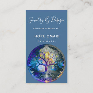 Celestial Radiance Tree of Life Business Card