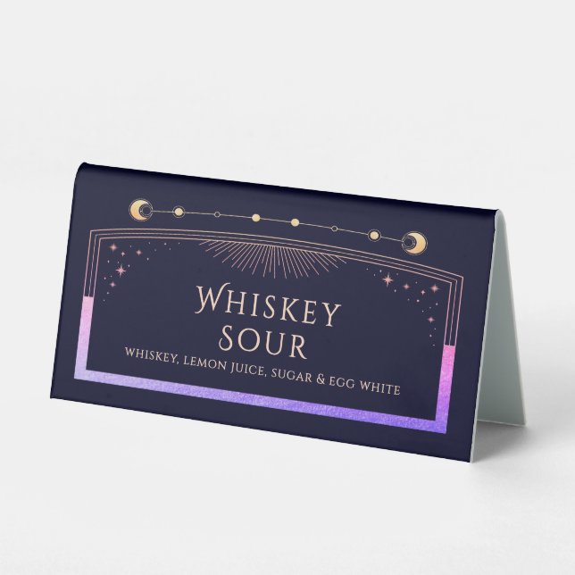 Celestial Rainbow Navy Blue Sun Moon Stars Drinks  (Front)