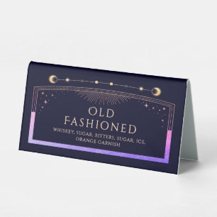 Celestial Rainbow Navy Blue Sun Moon Stars Drinks