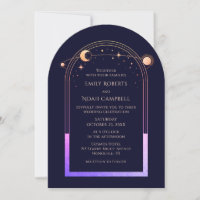 Celestial Rainbow Sun Moon Stars Wedding