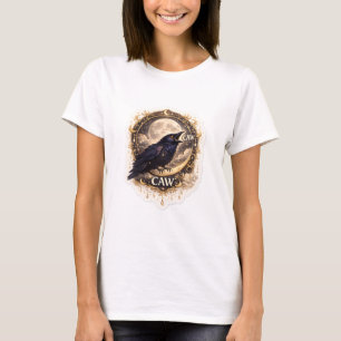 Celestial Raven Moon Gothic Night Nature Vibes T-Shirt